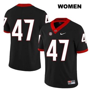 Women's Georgia Bulldogs NCAA #47 Dan Jackson Nike Stitched Black Legend Authentic No Name College Football Jersey ZJO0754TR